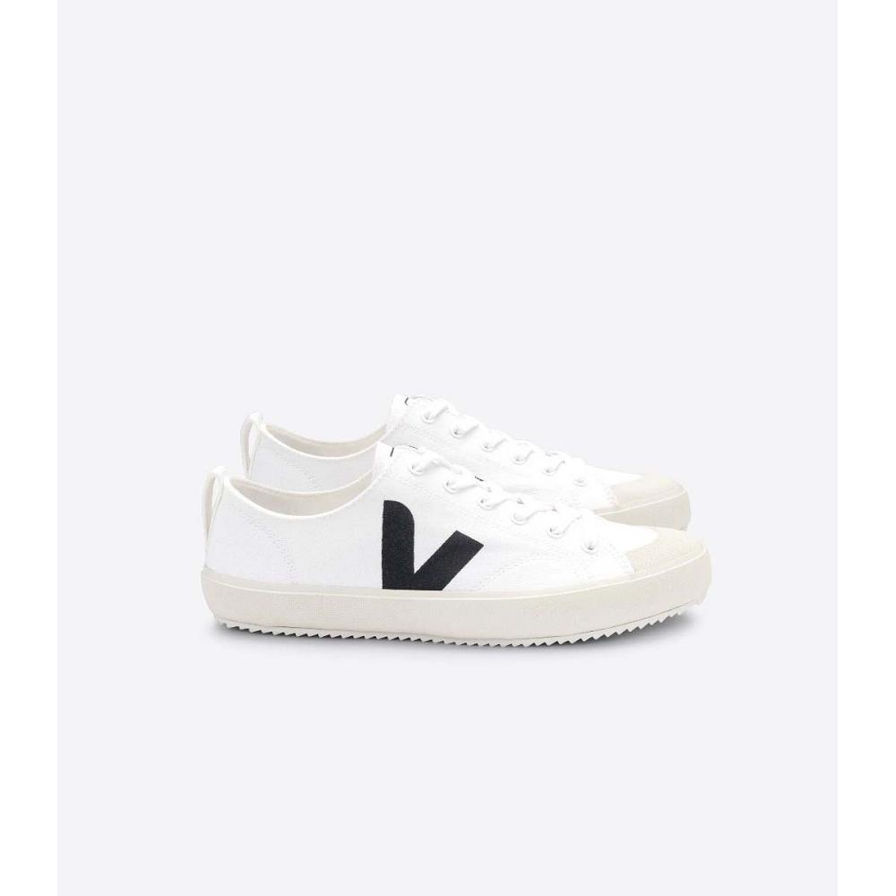 Veja NOVA CANVAS Women\'s Shoes White/Black | NZ 480QMA